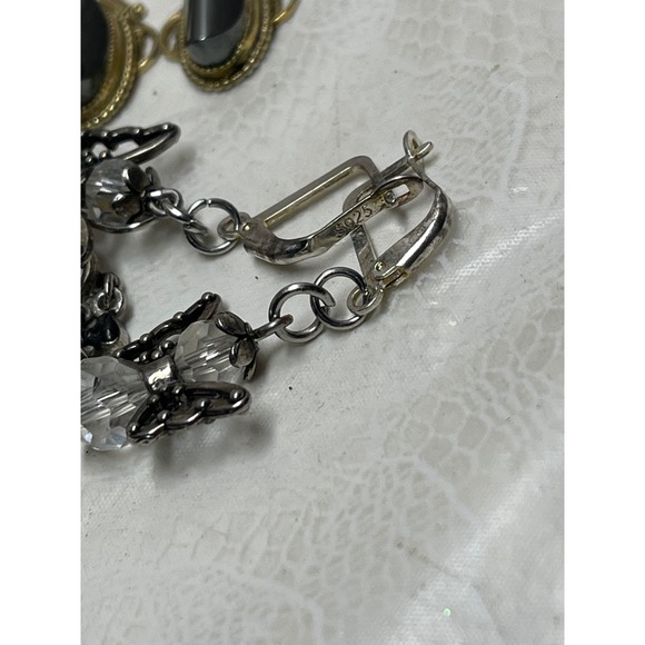 Vintage Costume Earring Lot 12 Pairs, Sterling Silver - Picture 6 of 7